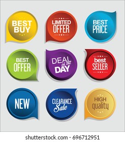 Abstract modern vector sticker collection vector illustration