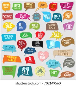 Abstract modern vector sticker collection