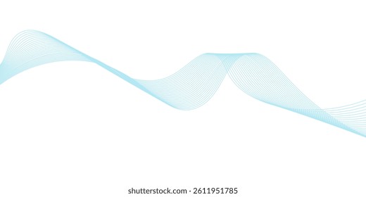 Abstract modern vector tech background with dotted blue wavy lines.