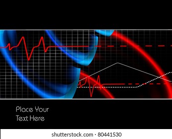 abstract modern vector template with pulse and copy space. Eps10
