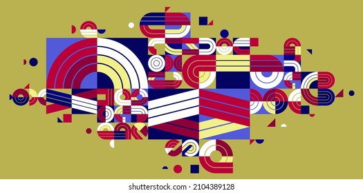 Abstract modern vector trendy design, geometric shapes stylish composition, modular pattern artistic illustration, typography letters elements used.