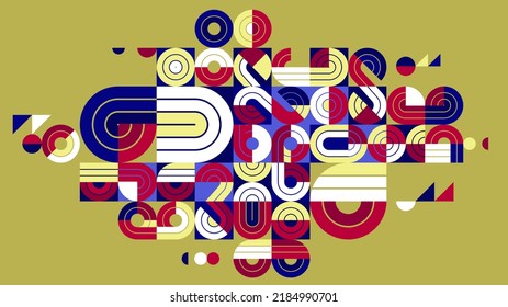 Abstract modern vector trendy design, geometric shapes stylish composition, modular pattern artistic illustration, typography letters elements used.