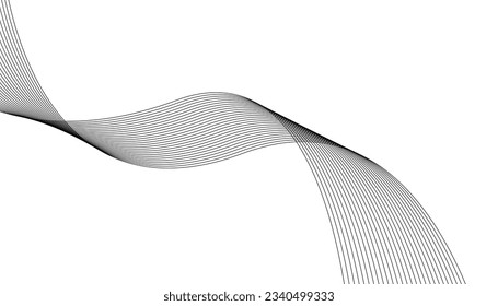 Abstract modern vector wave  background. Curved vector illustration. Wavy lines.
