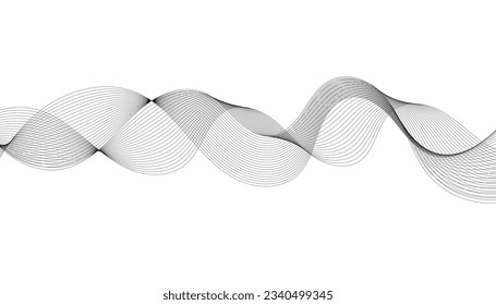 Abstract modern vector wave  background. Curved vector illustration. Wavy lines.