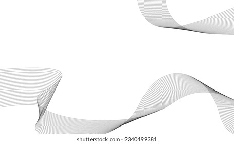 Abstract modern vector wave  background. Curved vector illustration. Wavy lines.