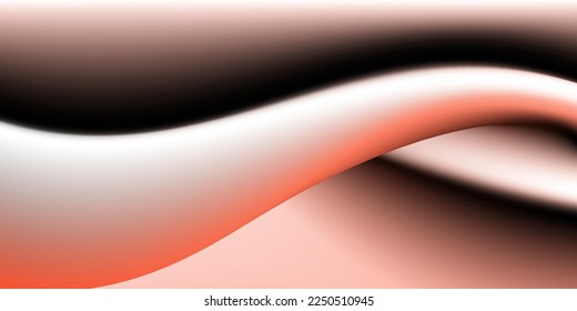 abstract modern vector waves orange and black background