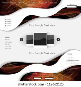 Abstract modern vector web design with smoke textures