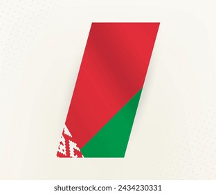 Abstract modern vertical flag of Belarus on beige background with dots. Flag for different types of design.