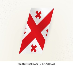 Abstract modern vertical flag of Georgia on beige background with dots. Flag for different types of design.