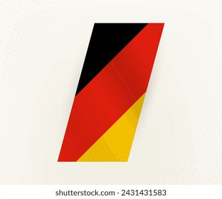 Abstrakte moderne vertikale Flagge Deutschlands auf beigem Hintergrund mit Punkten. Flag für verschiedene Arten von Design.