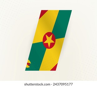 Abstract modern vertical flag of Grenada on beige background with dots. Flag for different types of design.