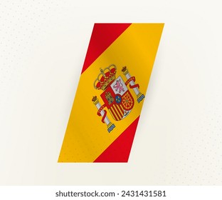 Abstract modern vertical flag of Spain on beige background with dots. Flag for different types of design.