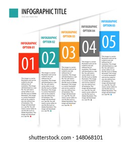 Abstract modern vertical infographics options banner set. Vector illustration.