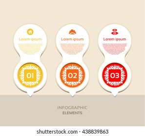 Abstract modern vertical infographics options banner set. Vector illustration.