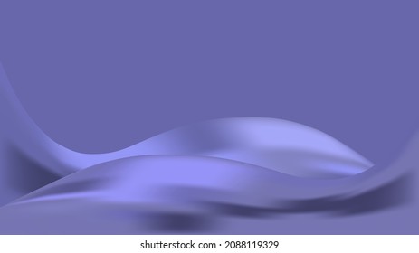 Abstract modern Very Peri background with fluid luminous waves. Innovation technology concept. Luxury backdrop. Geometric modern digital wallpaper. Vector. Copy space. Trendy color of the 2022 year.