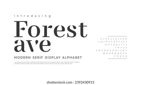 Abstract modern vintage alphabet fonts. Elegant Uppercase lowercase typeface. Typography fashion stylish font. Vector illustration