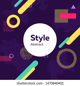 Abstract modern violet background with geometric figures. Dynamical colored forms and lines. Futuristic abstract banners with various geometric shapes. Template for logo, flyer, presentation