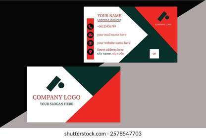 Abstract modern visiting card, business card illustration design template stock illustration. company card