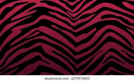 Abstract modern Viva Magenta background. Trend color of year 2023. Premium banner. Zebra print, animal skin, tiger stripes, abstract pattern, line background Arkivvektor