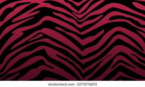 Abstract modern Viva Magenta background. Trend color of year 2023. Premium banner. Zebra print, animal skin, tiger stripes, abstract pattern, line background