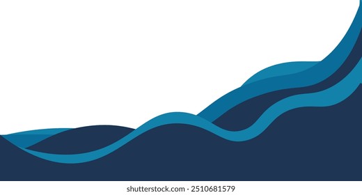 Abstract modern wave design template. Vector background.
