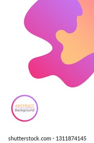 Abstract modern wave fluid background template with gradient purple, orange. geometric liquid shapes composition. Can use for poster, flyer, brochure, social media stories, web banner. 