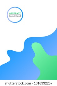 Abstract modern wave fluid background template with gradient blue, green. geometric liquid shapes composition. Can use for poster, flyer, brochure, social media stories, web banner.