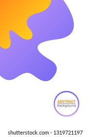 Abstract modern wave fluid background template with gradient orange, purple. geometric liquid shapes composition. Can use for poster, flyer, brochure, social media stories, web banner.