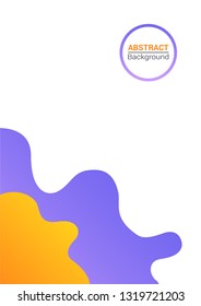 Abstract modern wave fluid background template with gradient orange, purple. geometric liquid shapes composition. Can use for poster, flyer, brochure, social media stories, web banner.