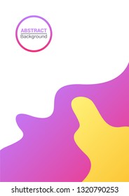 Abstract modern wave fluid background template with gradient pink, yellow. geometric liquid shapes composition. Can use for poster, flyer, brochure, social media stories, web banner. 