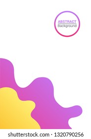 Abstract modern wave fluid background template with gradient pink, yellow. geometric liquid shapes composition. Can use for poster, flyer, brochure, social media stories, web banner. 