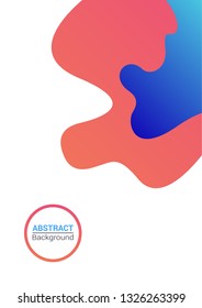 Abstract modern wave fluid background template with gradient orange, blue. geometric liquid shapes composition. Can use for poster, flyer, brochure, social media stories, web banner. 