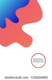 Abstract modern wave fluid background template with gradient orange, blue. geometric liquid shapes composition. Can use for poster, flyer, brochure, social media stories, web banner. 