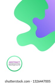Abstract modern wave fluid background template with gradient green, purple. geometric liquid shapes composition. Can use for poster, flyer, brochure, social media stories, web banner.