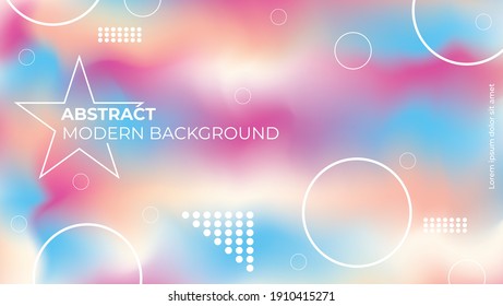 Abstract Modern Wavy Background Template. Technology Background for Website Landing Page with Dinamic Vibrant Color.