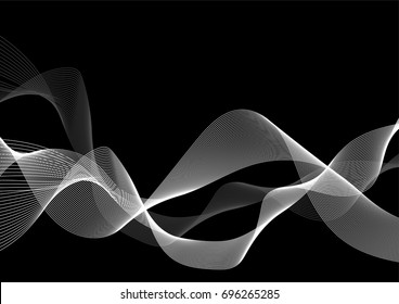 Abstract Modern wavy background. Vector illustration