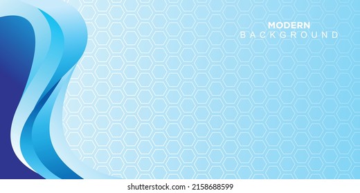 Resumen vector de fondo azul ondulado moderno para banner y otra plantilla de diseño