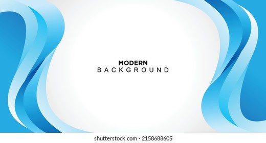 Resumen vector de fondo azul ondulado moderno para banner y otra plantilla de diseño