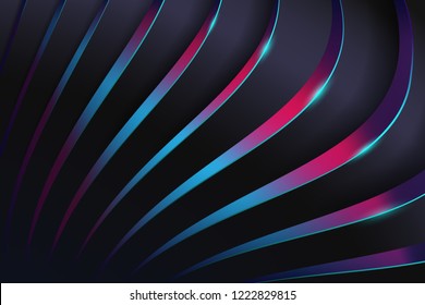 Abstract modern wavy color lines background