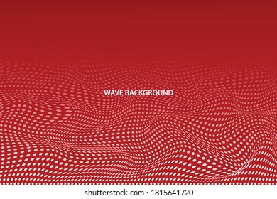 abstract modern wavy dots style red white light neon effect futuristic wallpaper background texture layout template vector graphic