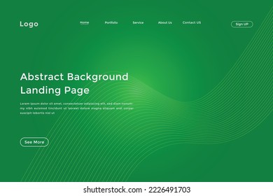 Abstract modern wavy line gradient landing page
