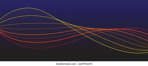 abstract modern wavy line multi color background vector format.
