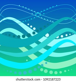 Abstract modern of wavy line pattern for design. Fashion graphic ribbon background. Modern stylish abstract texture. Colorful template for prints, textile, wrapping, business, etc. Vector illustration