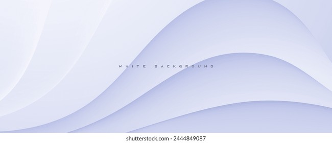 Abstract modern wavy white background smooth color decorative shape design.