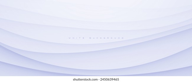 Abstract modern wavy white background smooth color decorative shape design.