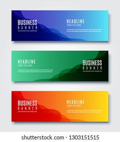 Abstract modern web banner design template