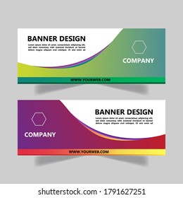 abstract modern web banner template design