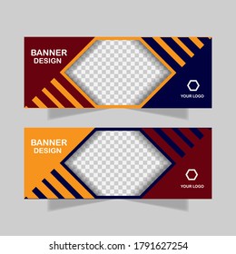 abstract modern web banner template design