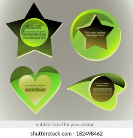 Abstract modern web design bubble labels