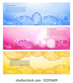banner de sitio web moderno abstracto, diseño de vector conjunto